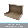 SSWBasics 19 x 2 x 3 inch Kraft Apparel Boxes