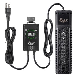 AQQA 500W Aquarium Heater for 53-80 Gallon, Dual Quartz Submersible Fish Tank Heater with Digital Controller, 59-93°F Adjustable Temp, Dry Burn & Overheat Protection – for Freshwater & Saltwater