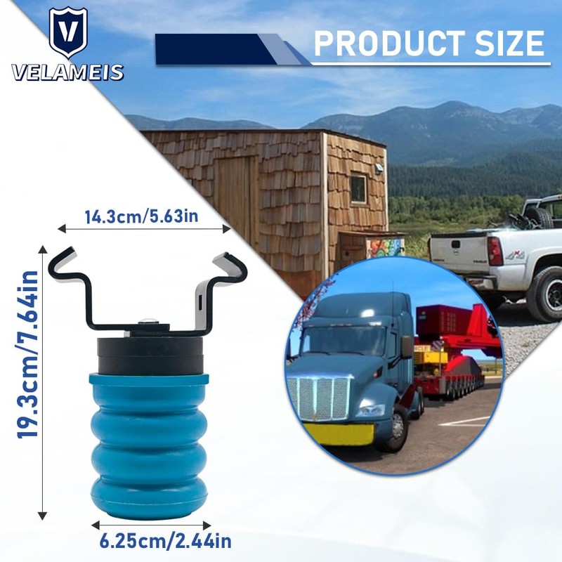 V VELAMEIS TSS-107-40 Trailer Auxiliary Spring Air Helper Springs Left/Right