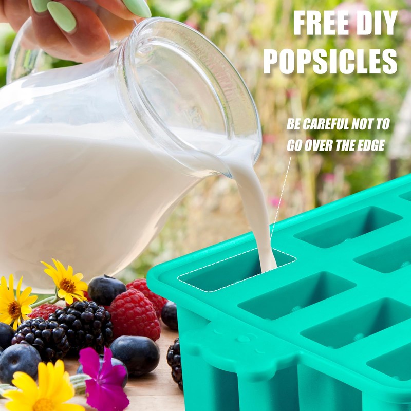 Popsicles Molds Silicone, Bpa-free ice Pop Mold Food Grade Popsicle