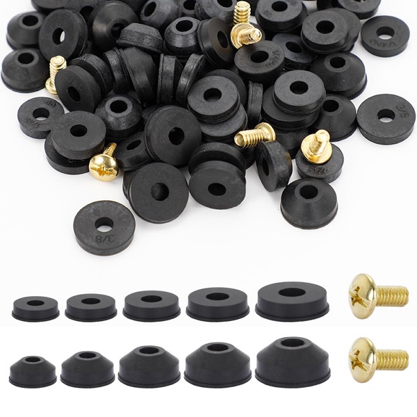 96 PCS Faucet Washer Assortment Kit, Outdoor Faucet Repair Kit