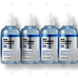 Wellage Real Hyaluronic Blue 100 Ampoule 100ml 4-Pack / 웰라쥬 리얼 히알루로닉 블루 100 앰플 100ml 4개입
