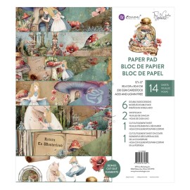 Prima Return To Wonderland 12x12 Paper Pad The 3 Girls Tale 14 Sheets