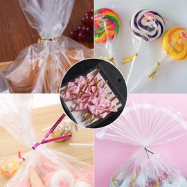 Aoktorkit 1PACKS 800Pcs Gold Metal Wire Twist Ties, 20cm, For Bread, Candy Bags