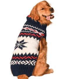 Chilly Dog Navy Vail Dog Sweater (Large)