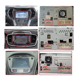 Fits for for Hyundai Elantra Santa Fe IX45 KIA Sorento K3 Sportage Cerato with SPDIF AMP 16pin Car Radio Stereo Power Retrofit Wiring Harness Cable Adapter w/Can Bus Decoder