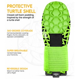 Penveer Baseball Sliding Mitt Youth & Adult, Sliding Glove for Baseball, Softball Sliding Guard, Left and Right Hands (Neon Green Texture, Youth)