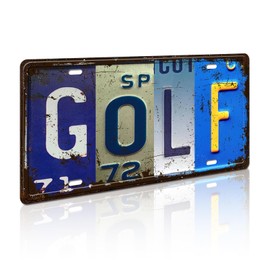Vintage Metal Tin Signs Sports Wall Art Golf Wall Decor for Bedroom, Living Room, Home Bar or Club for Sports Lovers, 6x12 Inch License Plate