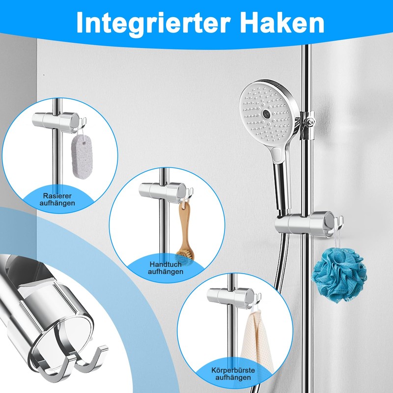 SURFOU Shower Head Holder for Shower Rail, Adjustable Shower Head