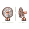 HOLMES 4" Mini Heritage Desk Fan, USB-Powered, Single Speed, 4