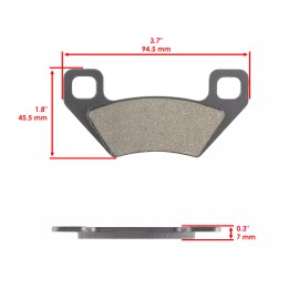 Caltric Front and Rear Brake Pads for Polaris Hawkeye 300 2006 / 2203045