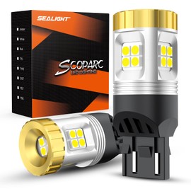 SEALIGHT 7443 LED Bulb for Reverse Backup Light, 1200% Super Bright 7440 7441 7444 T20 W21W LED Light Bulb White for Tail Light Bulb (2PCS)