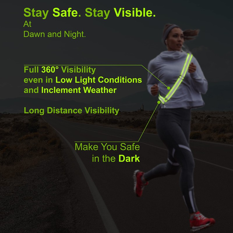 HiVisible Bulk 10 Pack - Safety Reflective Sash for Walking