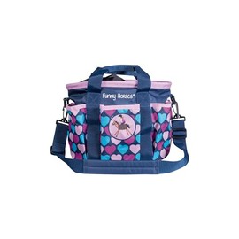 HKM Unisex Funny Horses Hearts Grooming Bag, Dark Blue, darkblue
