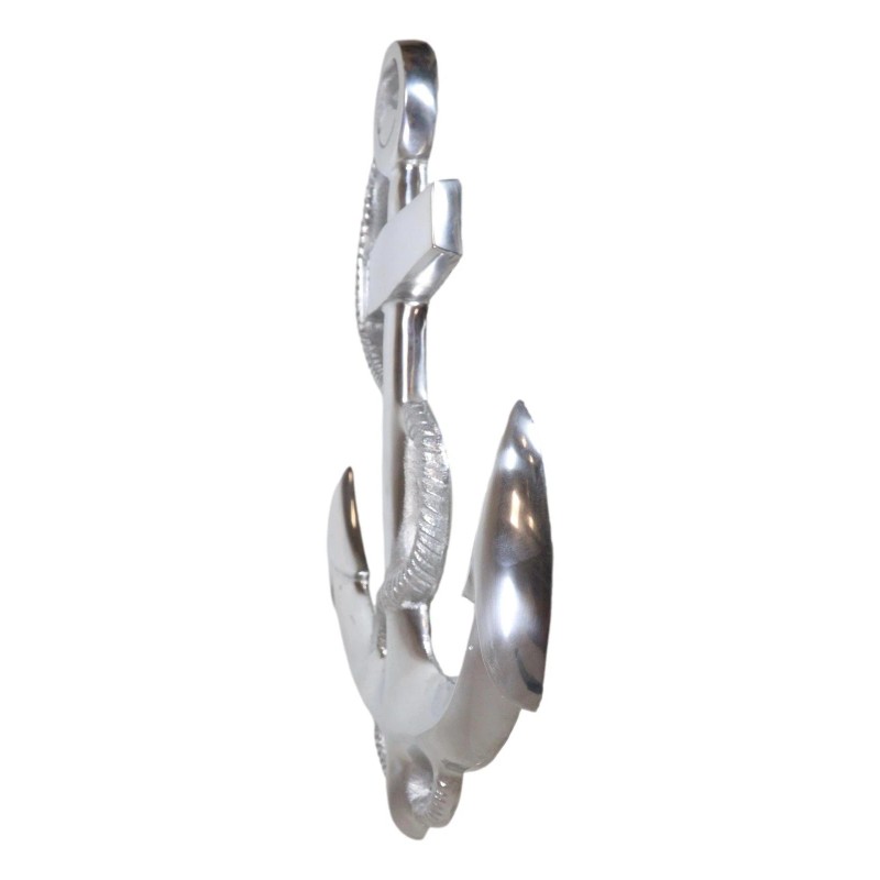 Nautical Ocean Marine Polished Aluminum Metal Ship Anchor Wall Decor