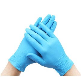 Disposable Vinyl Gloves Powder Free Plastic, Allergy Free, Latex Free, L 100 Pack