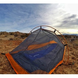 Winterial Single Person Personal Bivy Tent - Lightweight One Person Tent with Rainfly, 2lbs 9oz, Stakes, Poles and Guylines Included, Backpacking and Hiking Bivy Tent, Orange