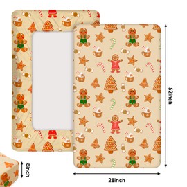 Mindsoft 2 Pcs Christmas Snowflake Gingerbread Man Crib Sheets for Baby Boys Girls 52 x 28 x 8 Inches Soft Breathable Christmas Fitted Nursery Sheet Set for Standard Crib and Toddler Mattresses