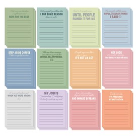 36Pcs Sarcastic Sticky Notes with Sayings Funny Notepads for Adults 4 x 3 Inch to Do List Cute Sticky Pads for Office Coworker Nurse Teacher Employee Appreciation Supplies