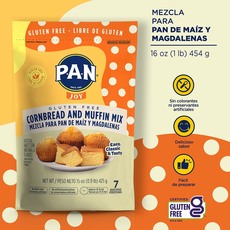 P.A.N Cornbread and Muffin Mix – Gluten Free Baking Mix