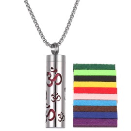 Oil Diffuser Necklace - Oil Necklace for Women | Stainless Steel Perfume Necklace Locket Pendant | Aromatherapy Pendant Necklace for Calming and Relaxation, Aromatherapy Jewelry Includes Diffuser Pads