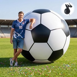 Balón de fútbol inflable gigante con bomba rápida, decoraciones de fiesta de la Copa Mundial 2026 y esenciales del día del juego, pelota de playa de f