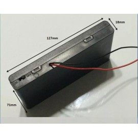 Unbranded/Generic 8 AA Slots Battery Spring Clip Holder Case Plastic Storage Box Flat Wires 12V DC