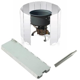 Cutiolly Folding Windscreens, Wind Protection, Camping Stove, Camping Gas Stove Wind Protection, Foldable Wind Protection Gas Stove, Aluminium Wind Protection for Camping Stoves, for Outdoor Camping