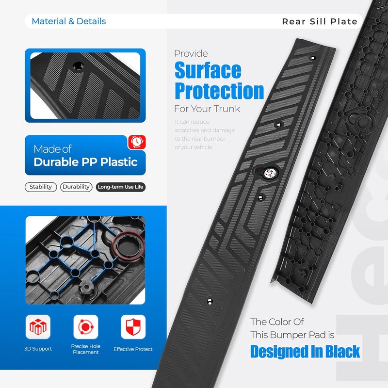HECASA Rear Sill Plate Compatible with 2015-2023 Ford Transit 150