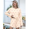 Kistore Womens 2 Piece Long Sleeve Pajama Sets Side Split