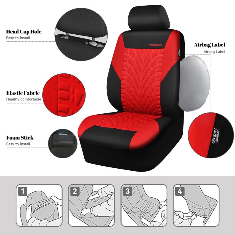 CAR PASS CAR PASS Car Seat Covers Two Front Only