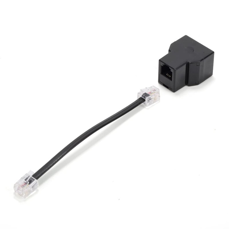 Phone Line Splitter,Telephone Splitter,with RJ11 6P4C Plugs,Suitable for Telephone,Fax Machine