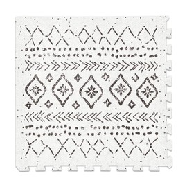 Lillefolk Baby Play Mat for Floor – 4x6ft Boho | Soft Non Toxic Premium EVA Foam Tiles for Tummy Time, Crawling & Playroom – Waterproof Interlocking Floor Mat for Babies & Toddlers (6 Tiles)