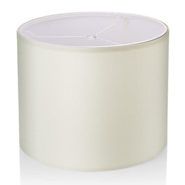 Wellmet 16"x16"x12" inches Lampshade Assembly Required for Table Lamp,Bedside Lamp,Floor Lamp,Fabric Drum Lampshade Classic Modern Style,Spider Fitter,Cream White