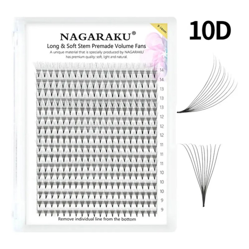 Nagaraku Extensión De Pestañas Prearmados Volumen 10d Mix