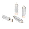 4pcs RCA Plug Silver Plated HIFI Solder RCA Connector Accommodates