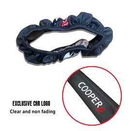 Car Leather Steering Wheel Cover Anti-Slip Steering Wheels Accessories Compatible with Mini Cooper Accessories