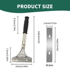 XdealCozyxc 8" Heavy Duty Scraper, Tile Wall Paper Scraper Tool- Effortless Removal of Wallpaper, Floor Tiles, Stubborn Materials