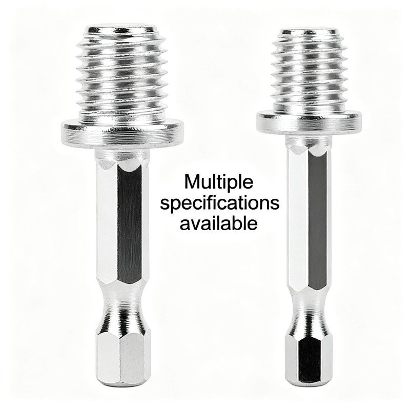 hhfvvda 4 Pcs Silver M10+M14 Woodworking Hex Socket Adapter Set