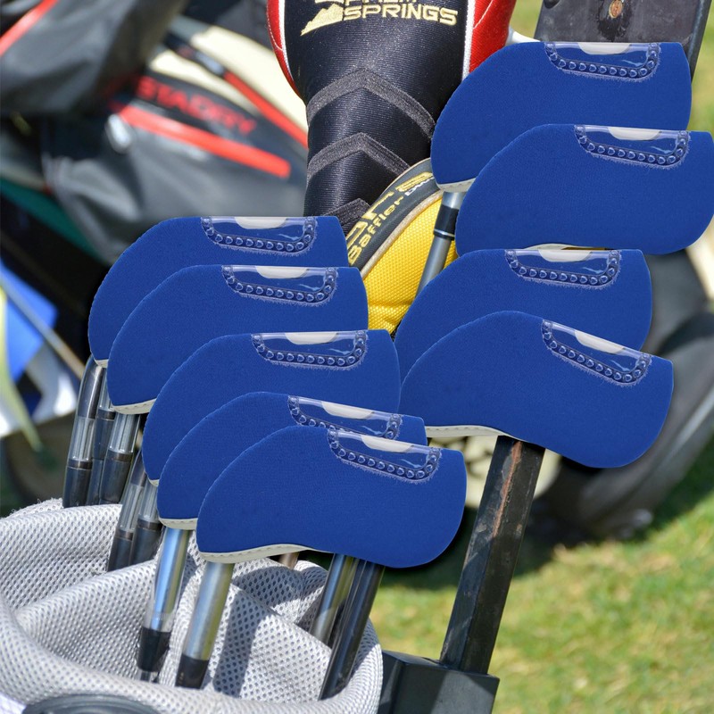 10Pcs Golf Covers Golf Wedge Headcovers Golf Club with See