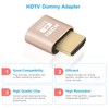 DIFCUL HD-TV Dummy Plug 4K Display Emulator Compatible with Windows