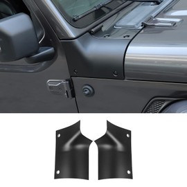 Hoolcar Cowl Body Armor Outer Corner Guards Hood Guard Cover Compatible with 2018-2023 Jeep Wrangler JL JLU & Gladiator JT, Matte Black