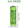 Yibatopow 16 Packs1.2V AA 300mAh Solar Lights Batteries Ni-MH Rechargeable