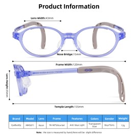 EyeBuddy 2 Pack Kids Computer Blue Light Blocking Glasses, Boys Girls Anti Blue Light Glasses for Kids Unbreakable Fashion