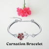 LWQQWL January Birth Flower Bangle Bracelet for Women 925 Sterling