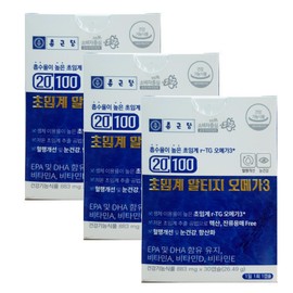 Chong Kun Dang 20100 Supercritical Altige Omega 3 833mg x 30 capsules 3 boxes HI / 종근당 20100 초임계 알티지 오메가3 833mg x 30캡슐 3박스 HI