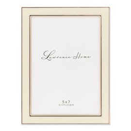 Lawrence Frames Metal Frame, Polished Enamel, Ivory, 5x7