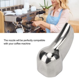 Portafilter Single Spout, 3/8 In Internal Thread 1 Way Spout Compatible for Most Espresso Machines, Single Portafilter Spout for Portafilter Barista Coffee Machine Accessory