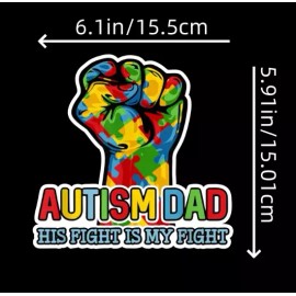 Unbranded Autism Stickers for Car, Window, and Laptop - Austism Dad