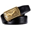 Barry.Wang Ratchet Leather Belt 2 Pack Buckle Gift Set Mens